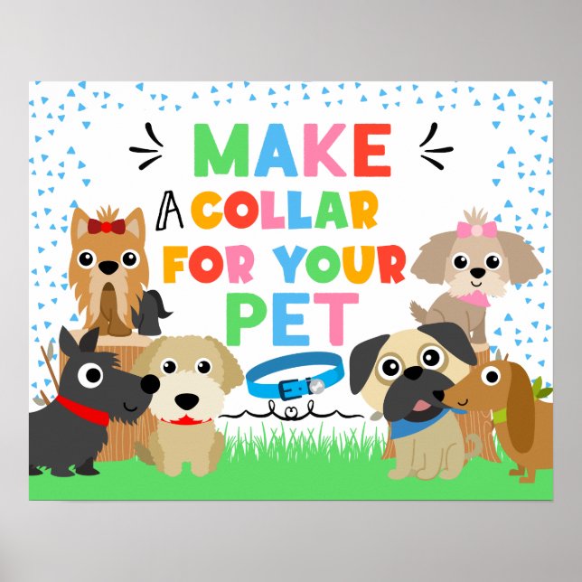 Póster Haga Un Collar Para Su Rótulo De Estación Mascota (Frente)