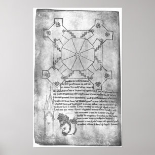 Póster Haga un facsímil la copia de un plan de la torre