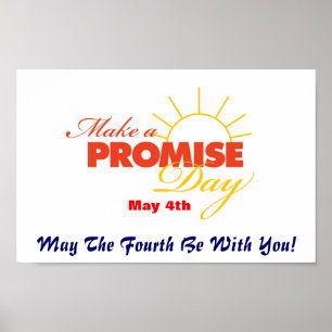 Póster Haga un poster del día de la promesa -- Mayo el