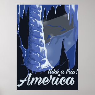 Póster Haga un viaje Ver el afiche de la época de América