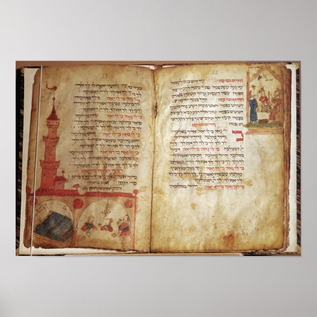 Póster Hagadá por la víspera de la Pascua (Frente)