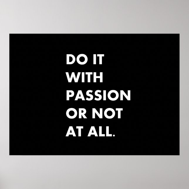 Póster Hágalo con pasión o para nada (Frente)
