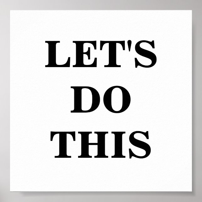 Póster Hagamos este Poster Minimalista (Frente)