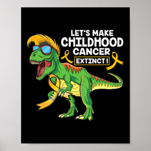 Póster Hagamos que el cáncer infantil extinga a los niños
