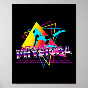 Póster Hagamos que el gimnasio sea totalmente retro de lo