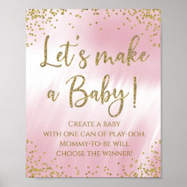 Póster Hagamos un juego de Baby Shower para bebés