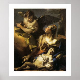 Póster Hagar e Ismael en el desierto