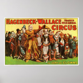 Póster Hagenbeck Wallace Army of Clowns Poster