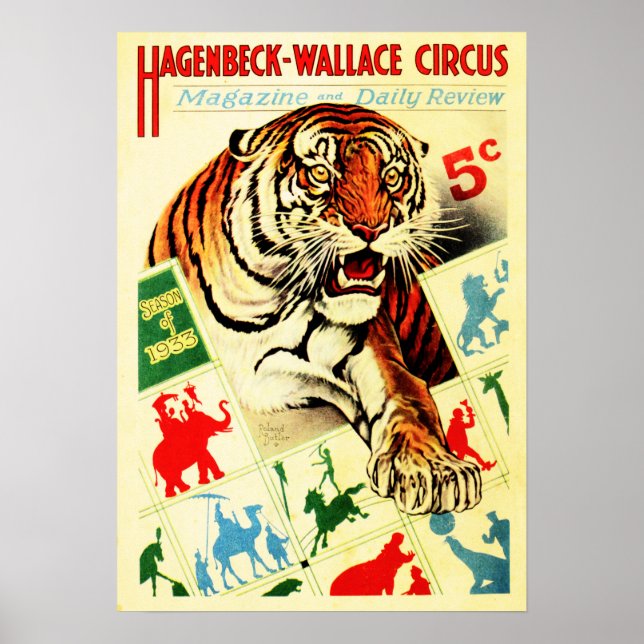 Póster HAGENBECK WALLACE CIRCUS Revista Cubierta (Frente)