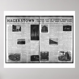Póster Hagerstown Featured in Washington Herald 1912