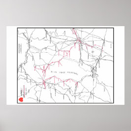 Póster Hagerstown & Frederick Railway System Map (c 1923)