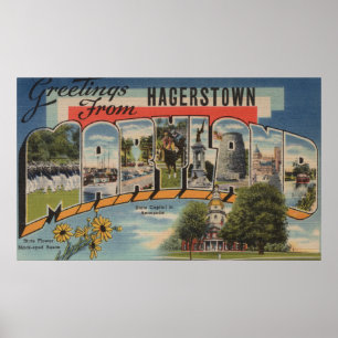 Póster Hagerstown, Maryland - escenas grandes de la letra