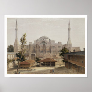 Póster Haghia Sophia, Constantinopla, pub. 1852 (color l