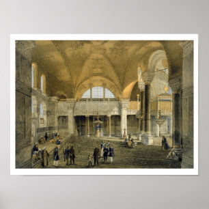 Póster Haghia Sophia, placa 9: la nueva galería imperial,