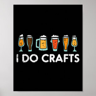 Póster Hago cerveza artesanal Divertido hombre mujer padr