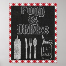Póster Hago comida para fiestas de barbacoa, comida de ba