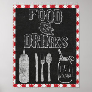 Póster Hago comida para fiestas de barbacoa, comida de ba