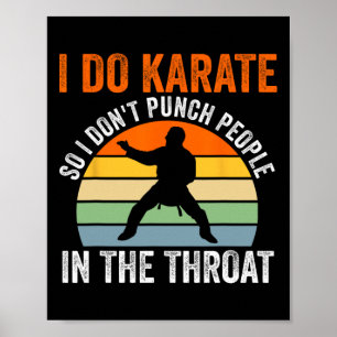 Póster Hago Karate para no golpear a la gente Artes Marci