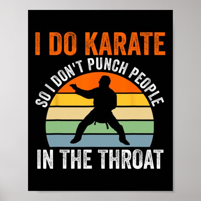 Póster Hago Karate para no golpear a la gente Artes Marci (Frente)