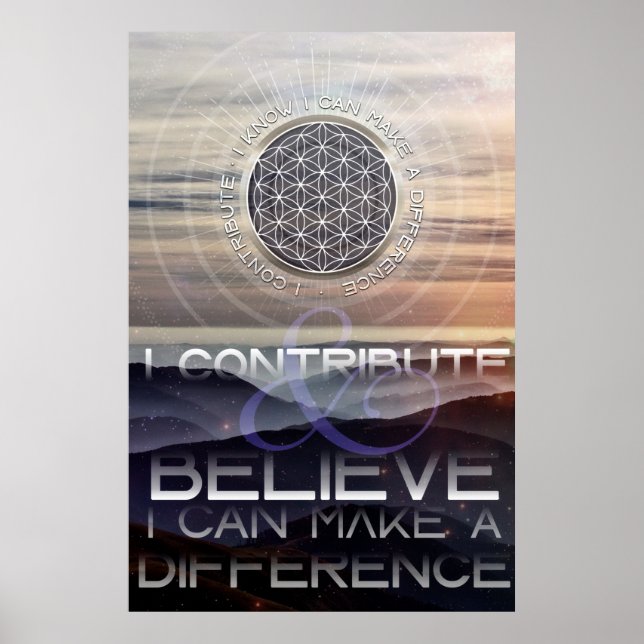 Póster Hago la diferencia - Palabras de Afirmación (Frente)