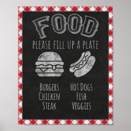 Póster Hago letrero para barra de comida para fiestas de