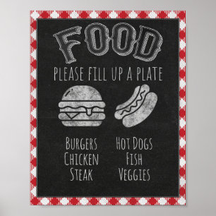 Póster Hago letrero para barra de comida para fiestas de 