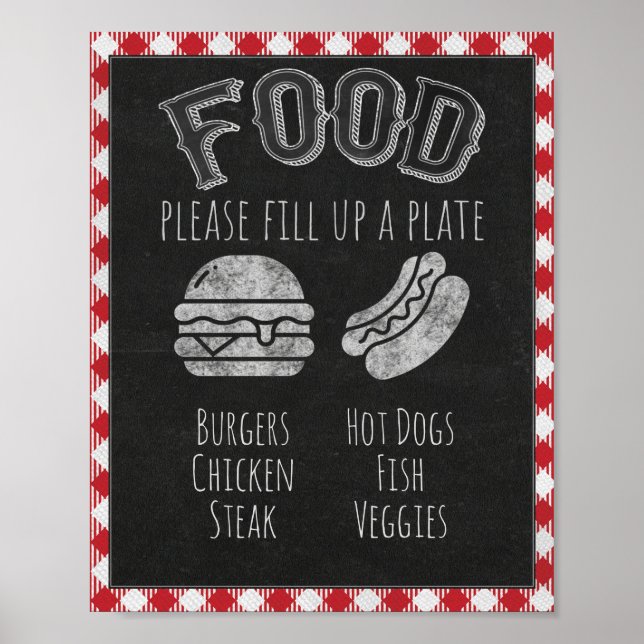 Póster Hago letrero para barra de comida para fiestas de  (Frente)