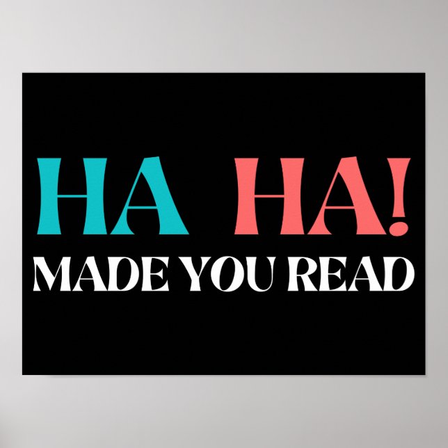 Póster Haha hizo que leyeras (Frente)
