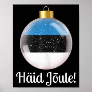 Póster Haid Joule Merry Christmas Estonian Häid Jõule