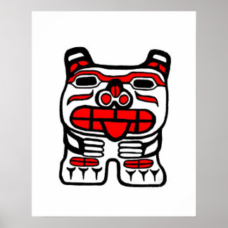 Póster haida Bear