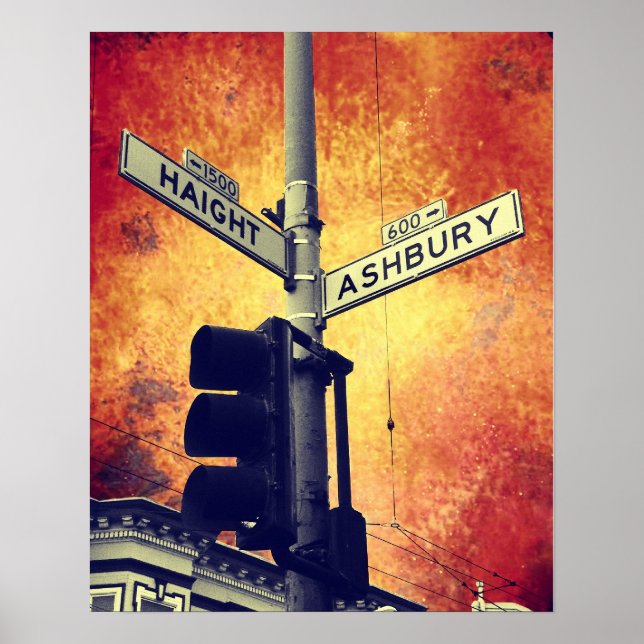 Póster Haight y Ashbury (Frente)
