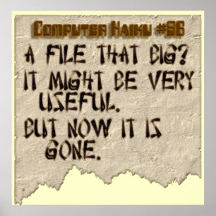 Póster Haiku #86 del ordenador