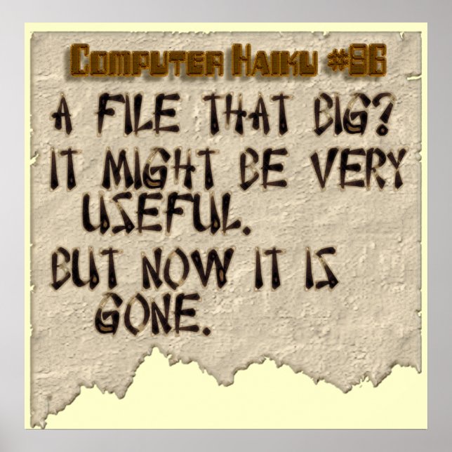 Póster Haiku computacional #86 (Frente)