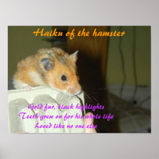 Póster Haiku del Hamster 1