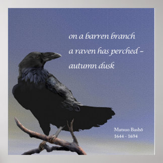 Póster Haiku otoño Dusk Raven