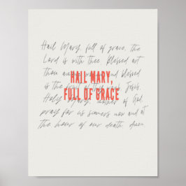 Póster Hail Mary Prayer Poster