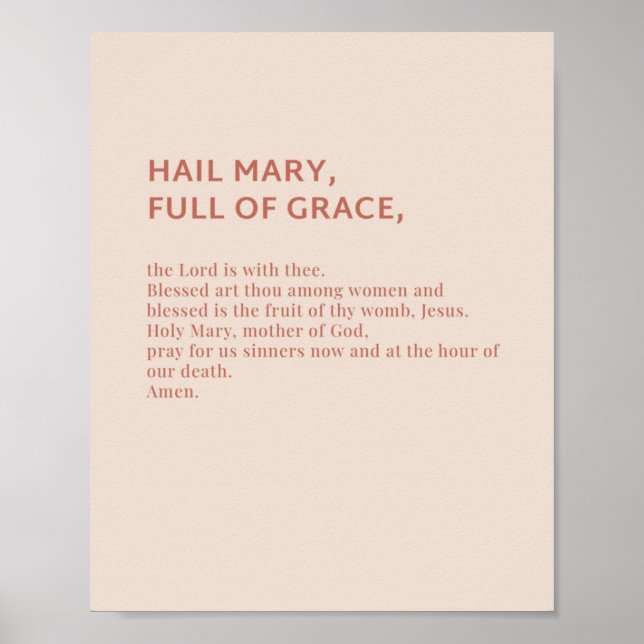 Póster Hail Mary Prayer Poster (Frente)