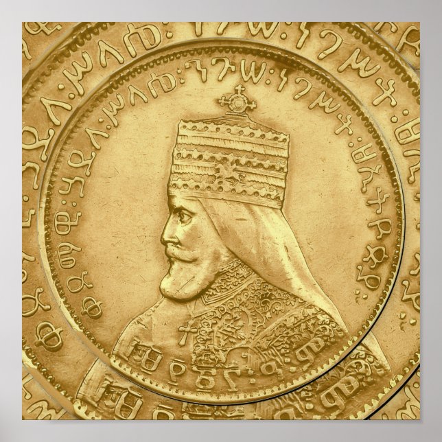 Póster Haile Selassie HIM Jah Rastafari Aufsteller (Frente)