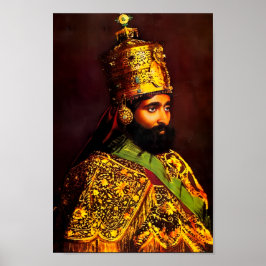 Póster Haile Selassie HIM Jah Rastafari Kunstdruck