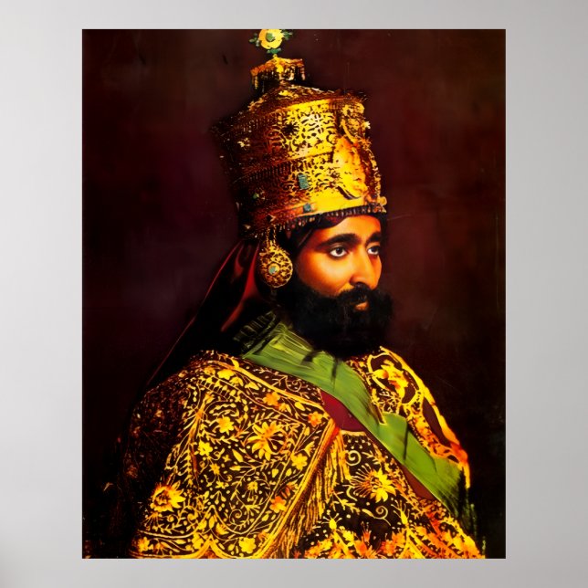 Póster Haile Selassie - HIM - Rastafari - Postcard (Frente)