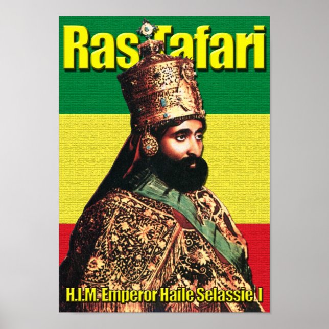 Póster Haile Selassie I emperador de Etiopía, Ras Tafari (Frente)