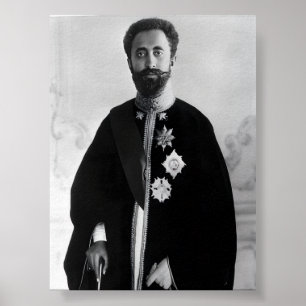 Póster Haile Selassie Jah Rastafari Rasta Reggae Raíces