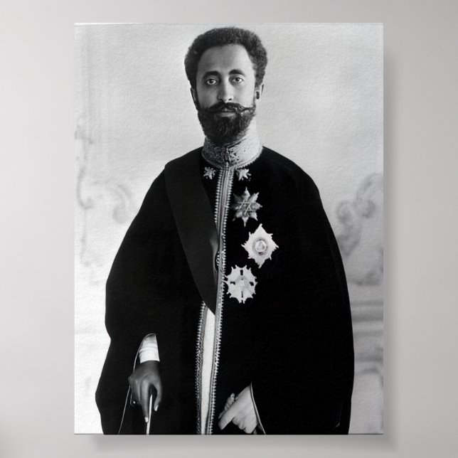 Póster Haile Selassie Jah Rastafari Rasta Reggae Roots   (Frente)