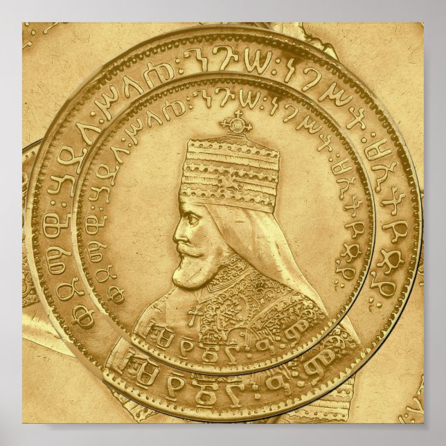 Póster Haile Selassie Jah Rastafari Reggae Rasta Roots  (Frente)