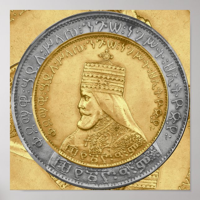 Póster Haile Selassie Jah Rastafari Reggae Rasta Roots  (Frente)