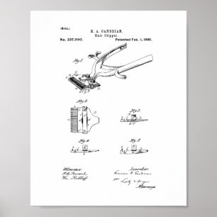 Póster Hair Clipper Patent