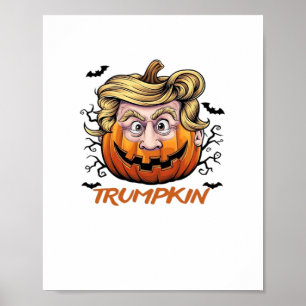 Póster Hair Funny Pumpkin Halloween Boo - Humor político