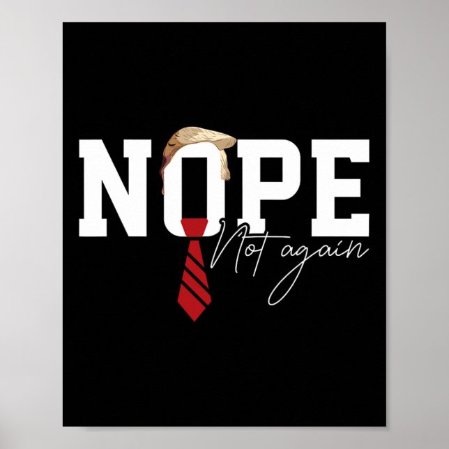 Póster Hair Gracioso Trump Camisas Humor político No Ag (Frente)