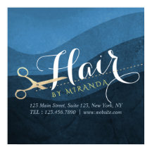 Hair Salon Hairstylist modernas tijeras azules y d