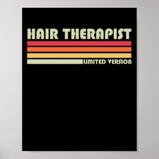 Póster Hair Therapist Hair Stylist Retro Hairdr